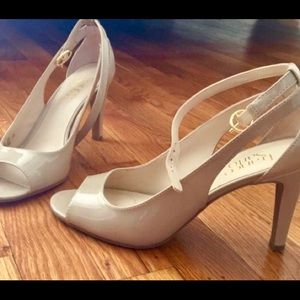 Franco Sarto nude peep-toe pump - size 8